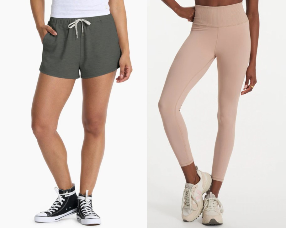 grey shorts and pink leggings