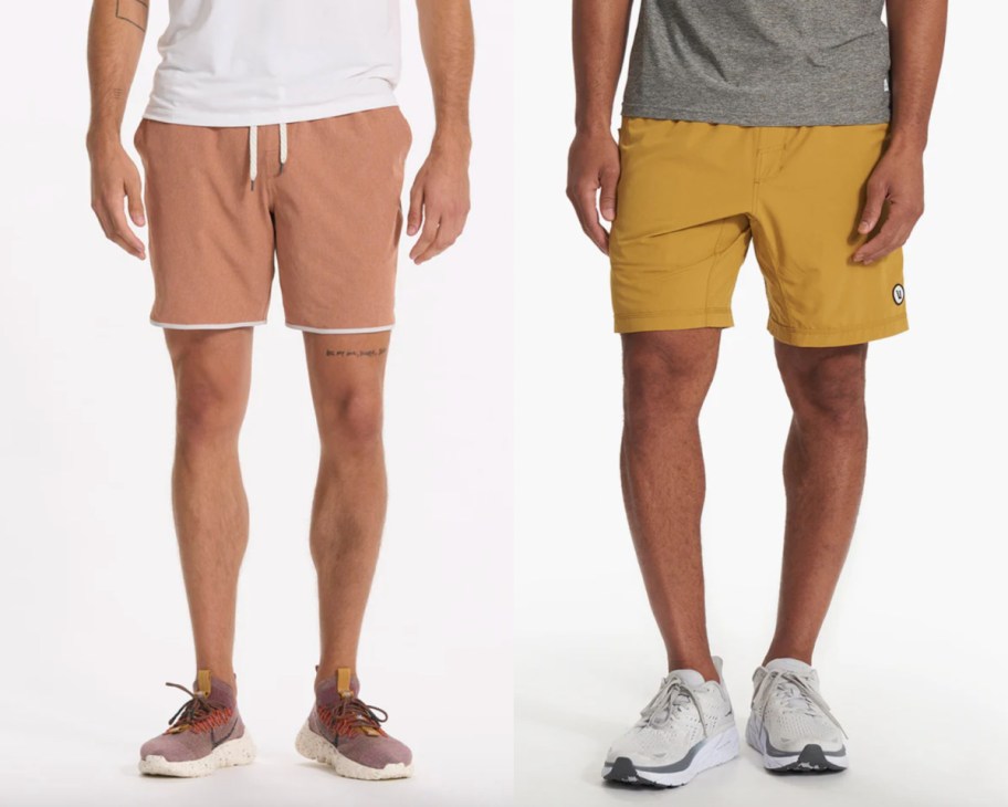 mens orange and yellow shorts