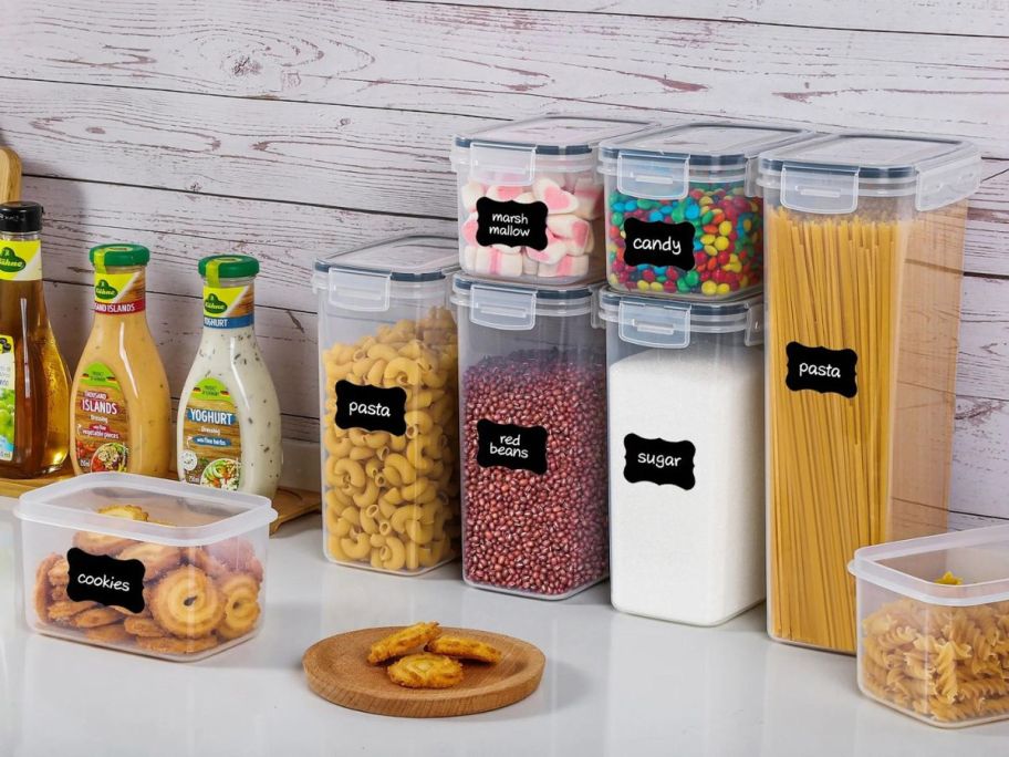 Airtight Food Storage Containers 24-Piece Set on counter