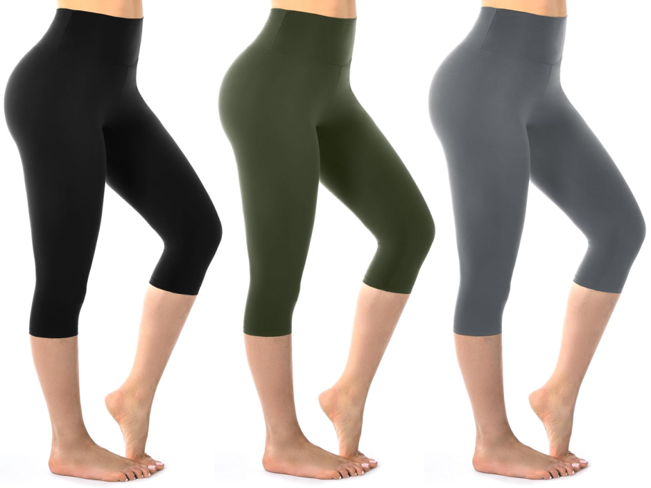 Capri Leggings on models in different colors