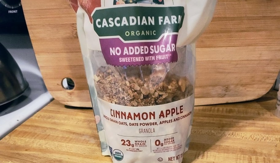 Cascadian Farm Organic Granola 11oz Bag in Cinnamon Apple