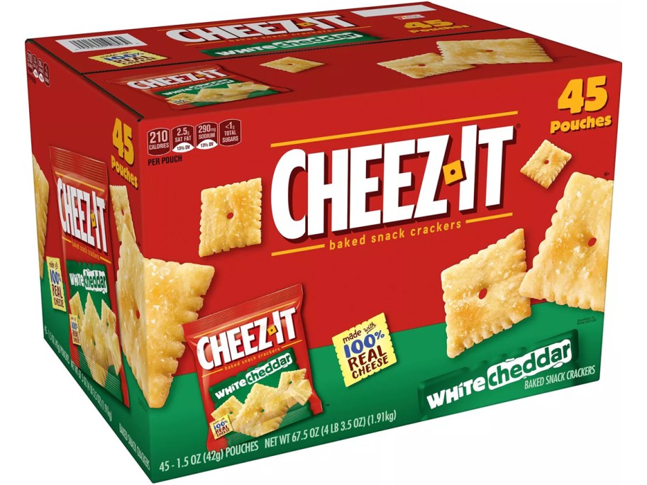 large box of white cheddar Cheez-Its