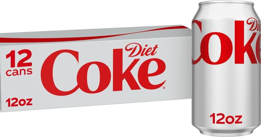 Stock image of a Diet Coke 12oz Cans 12-pack