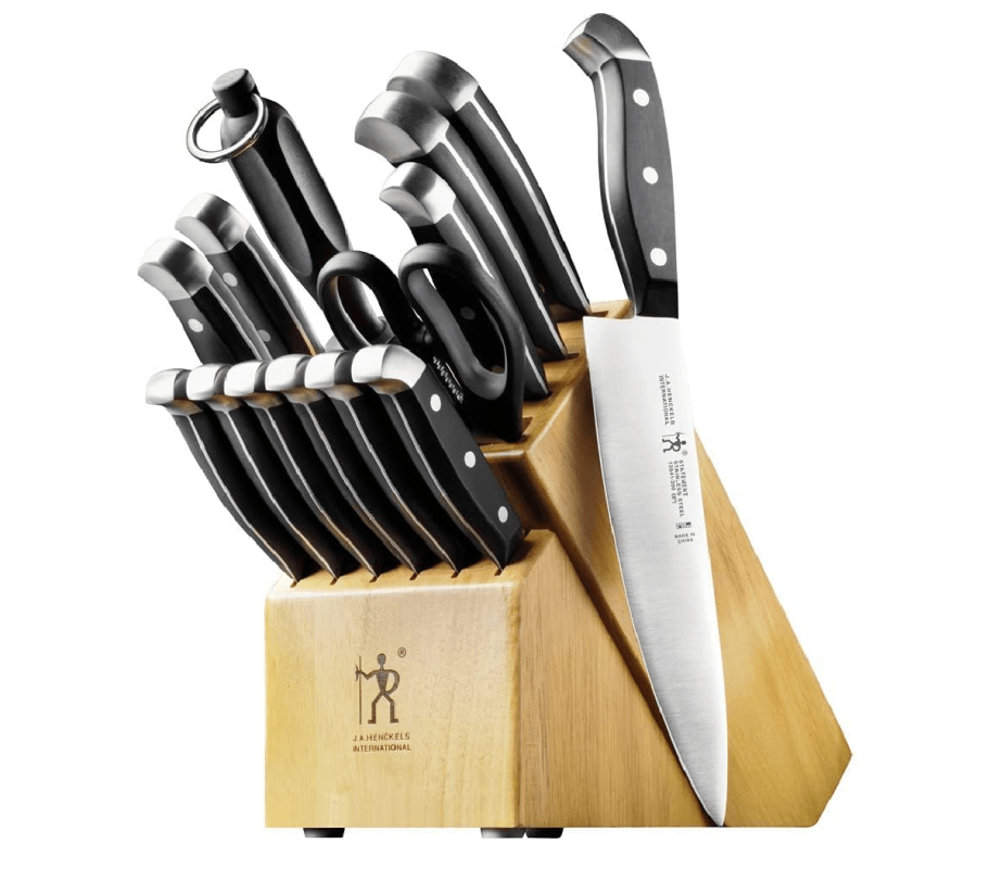 a 15-piece Henckles Steak Knife Set, some of the best meat cutter knives