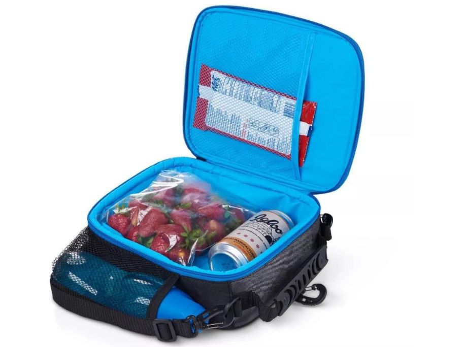 Igloo MaxCold Vertical Classic Molded Lunch Bag with food packed in it