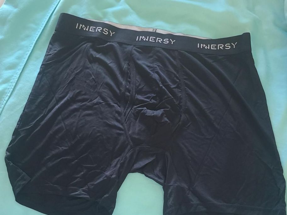 A pair of Innersy Men's Boxer Briefs in black