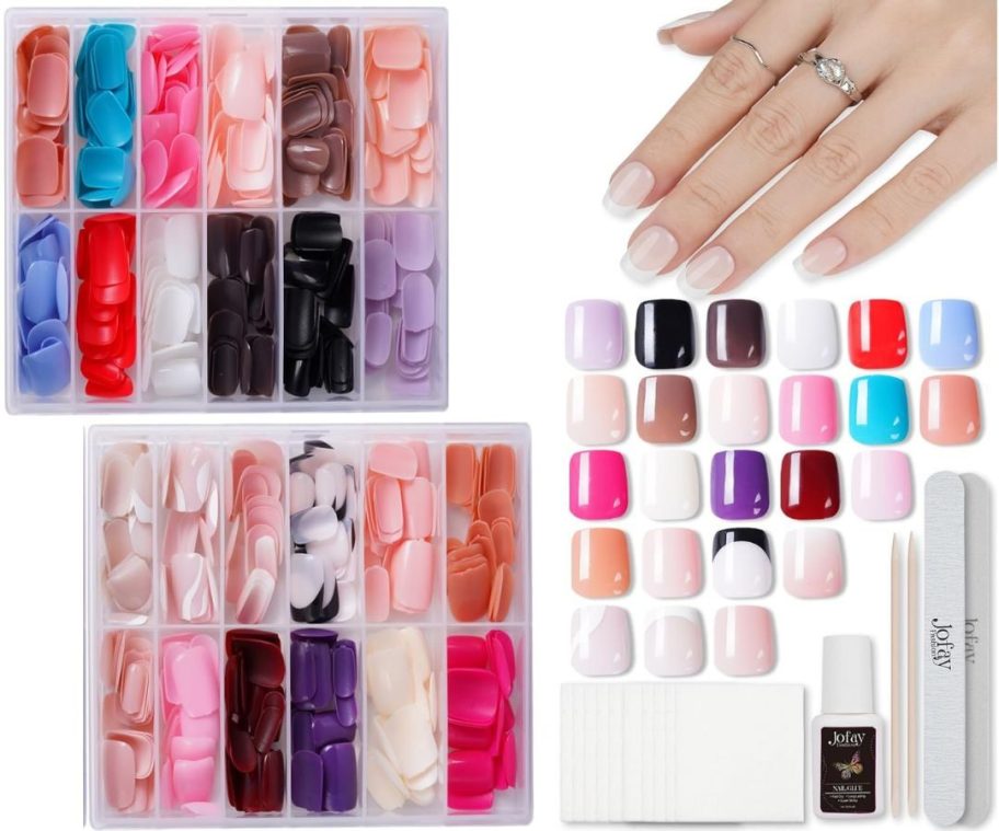 Jofay Acrylic Press-On Nails 576-Piece Kits in Style Z16