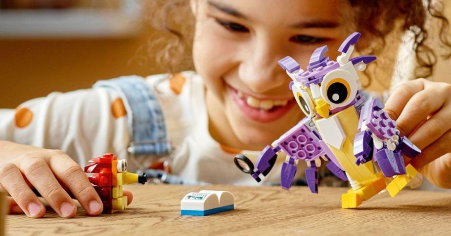 A child playing with Legos