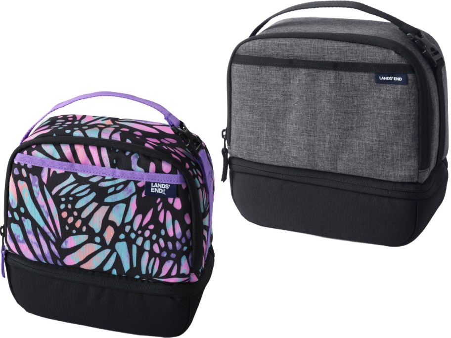 Stock images of two Lands' End Lunch Bags