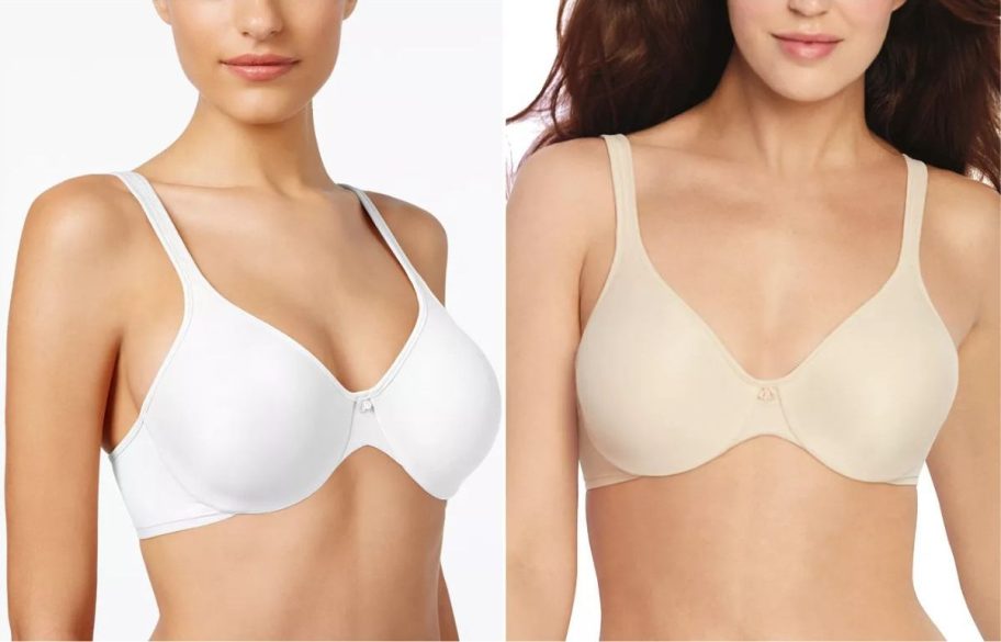 Stock images fo two women wearing Bali Passion for Comfort 2-Ply Seamless Underwire Bras