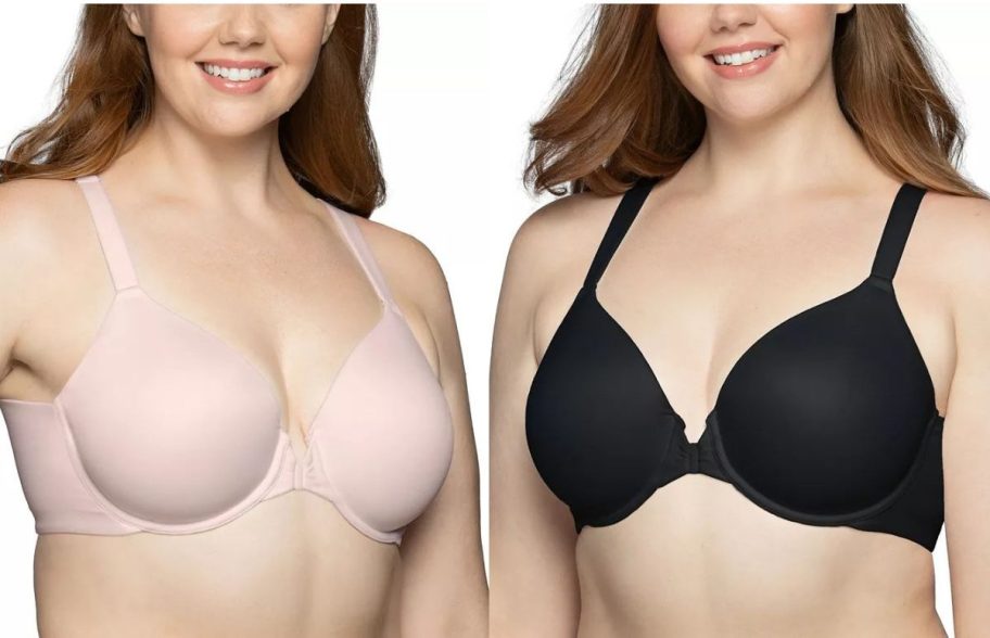 Stock images of two women wearing Vanity Fair Beauty Back Full Figure Front Close Underwire Bras