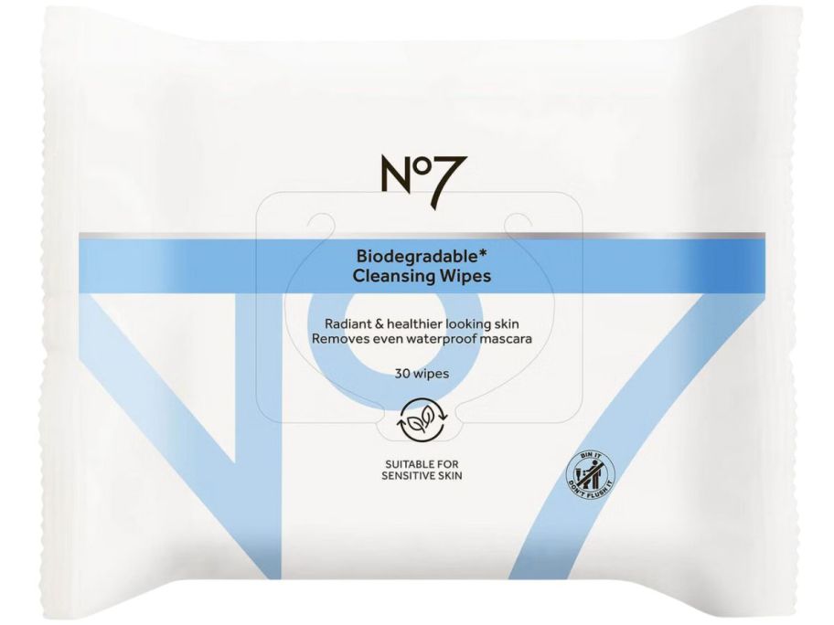 No 7 Biodegradable Wipes 30-Count