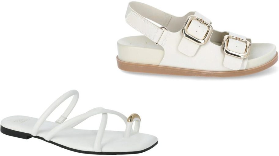 Stock images of two time and tru women's sandals from Walmart