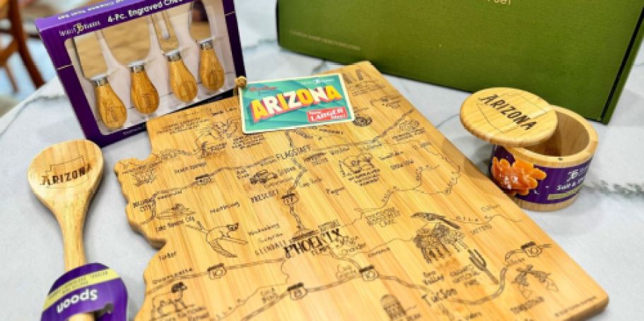 State-Shaped Bamboo Cutting Board 7-Piece Set from $29.99 Shipped – Today Only!