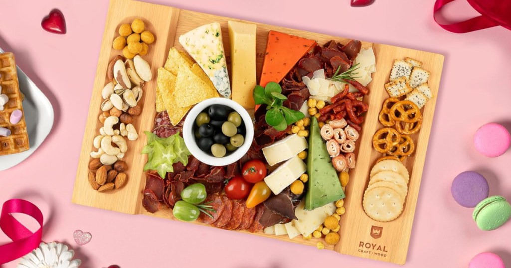 Charcuterie Board filled with different food