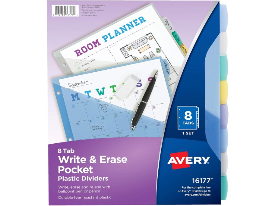 avery write and erase dividers 