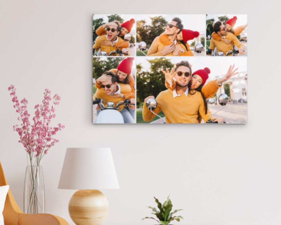 5 photo collage canvas