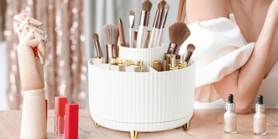 Rotating Makeup Brush Organizer Only $4.97 on Amazon (Regularly $12)