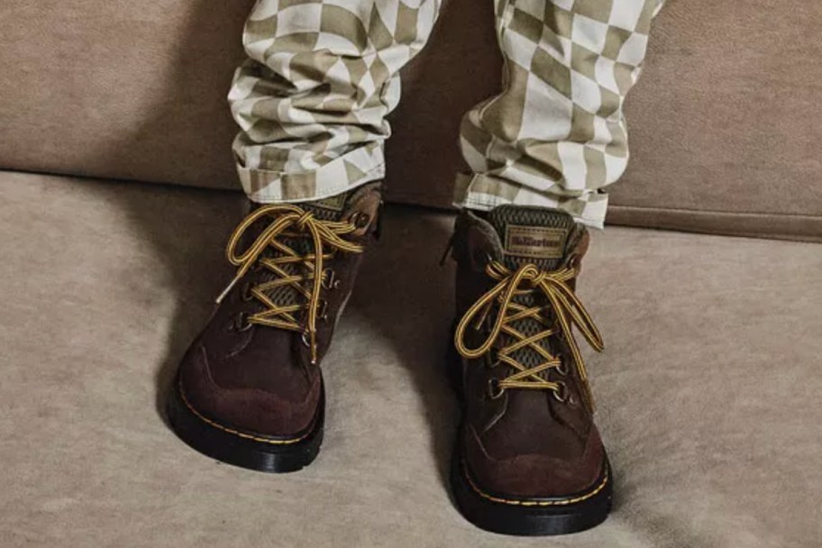 brown lace up boots