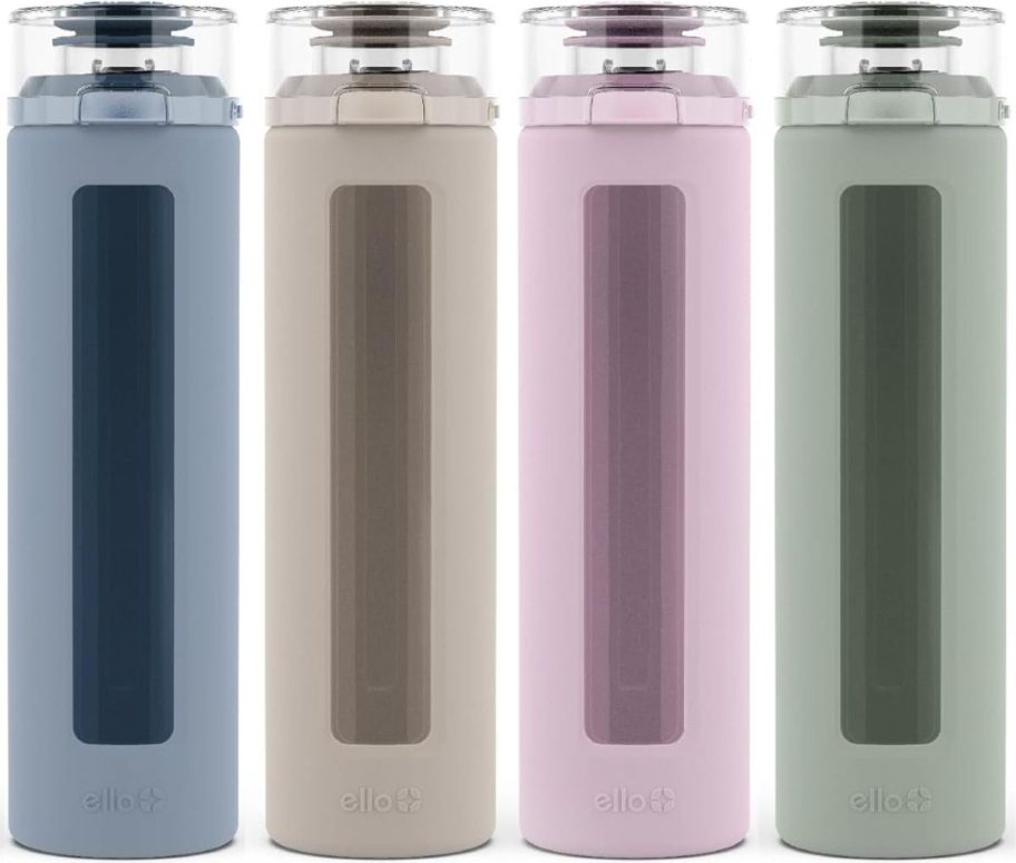 4 ello 20oz glass water bottles