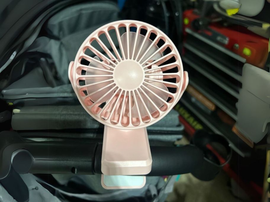 Lerat Store Portable Clip-On Stroller Fan clipped on stroller