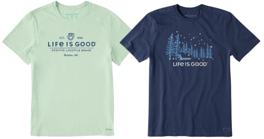 life is good mens tee stock images