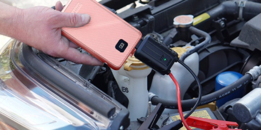 Portable Jump Starter, Power Bank & Flashlight from $24.99 (Reg. $79)