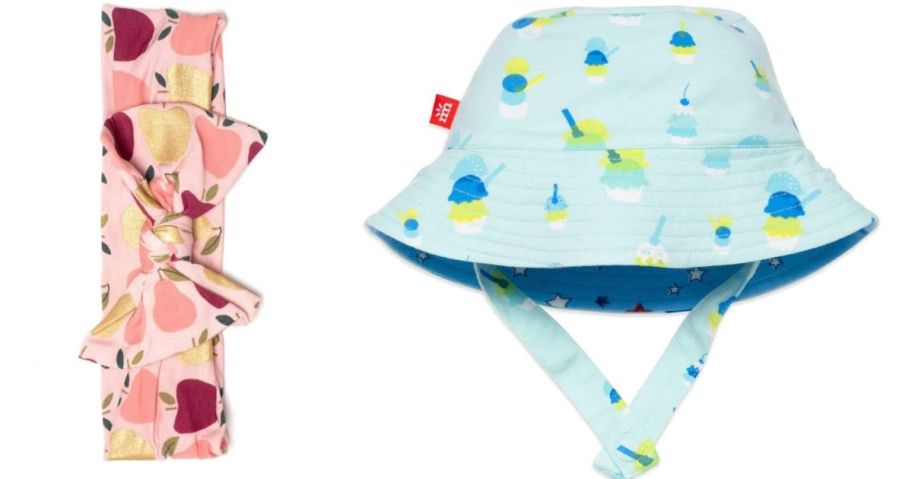 apple bow and ice cream hat