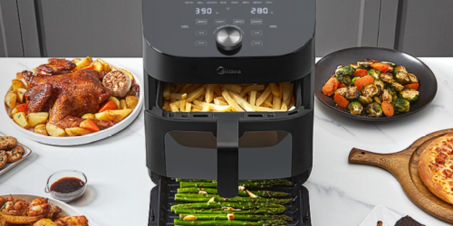 8-in-1 Dual Basket Air Fryer for Amazon Prime Members (WiFi-Enabled – Control w/ Your Phone!) Only $139.99 Shipped