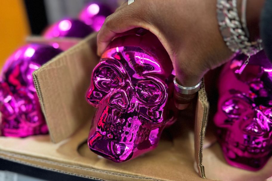 pink metallic skeleton