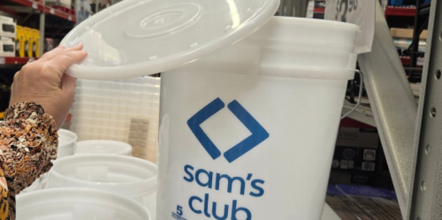 Grab This 5-Gallon Bucket with Lid at Sam’s Club for Just $3.96