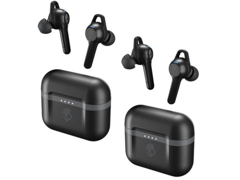 two Skullcandy Indy Evo True Wireless In-Ear Bluetooth Earbuds in black