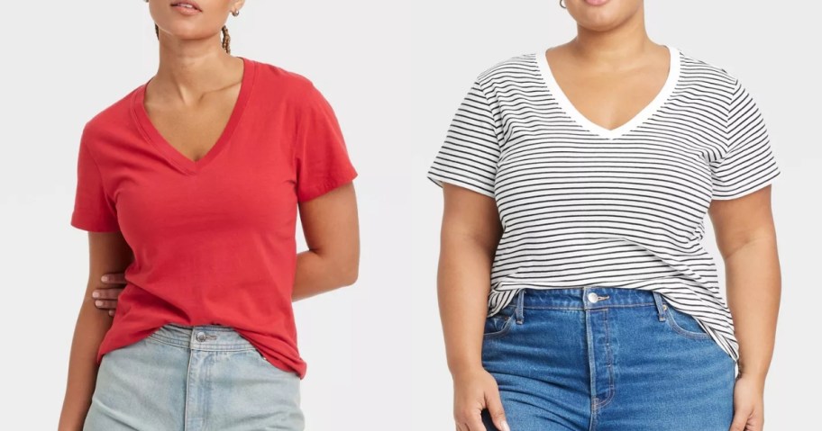 women wearing different color tshirts and pants
