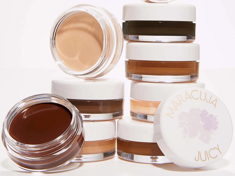 stacked jars of tarte Maracuja Juicy Concealer in various shades