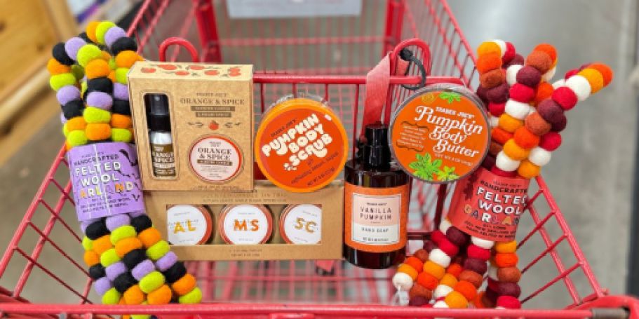 NEW Trader Joe’s Fall Items – Pumpkin Candles, Body Scrub, Hand Soap, & More!