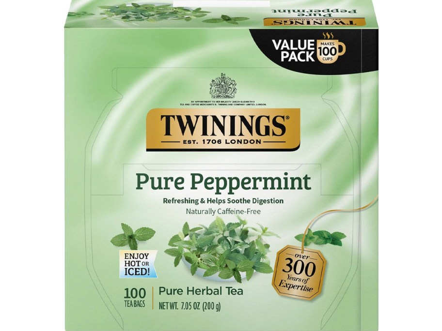 pure peppermint twinings tea box 