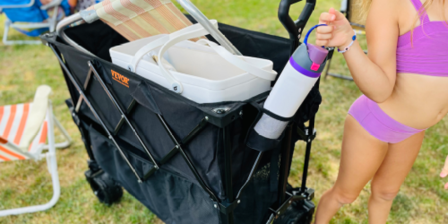 WOW! Double Decker Collapsible Wagon Only $99.99 Shipped | Great for Beach Trips & Sporting Events!