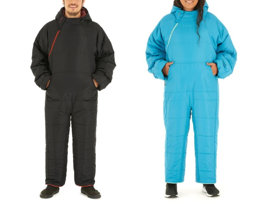 two people wearing Selk'Bag Lite Recycled Wearable Sleeping Bags