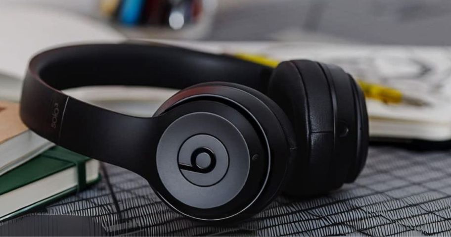 Beats Solo3 Wireless On-Ear Headphones on table