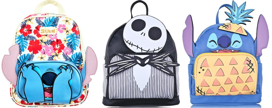Stitch and Nightmare Before Christmas mini backpacks
