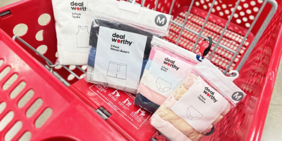 Dealworthy Underwear & Sock Multipacks Only $5 at Target