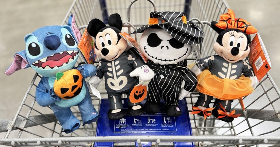 halloween disney character plush in lowe's shopping cart