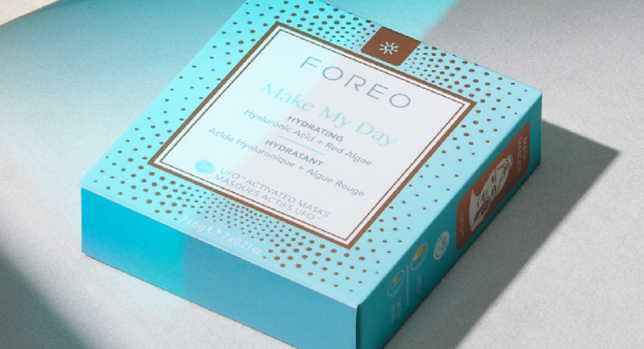 Foreo facemasks displayed on top of the table