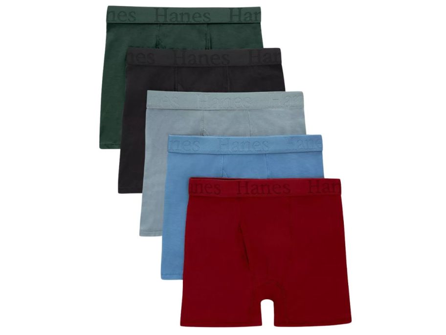 four pairs of hanes boxer briefs