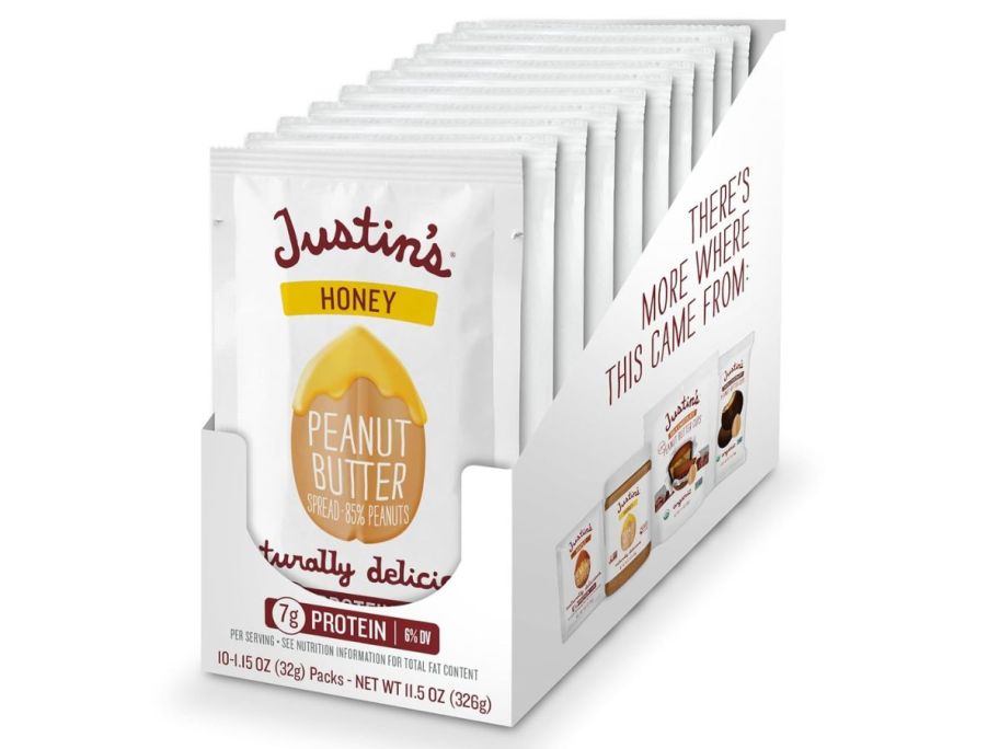 Justin's Honey Peanut Butter Squeeze Packs 1.15oz 10-pack stock image