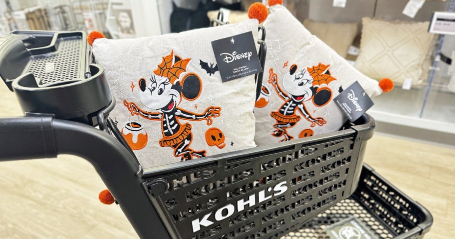 disney halloween throw pillows in kohl's shopping cart