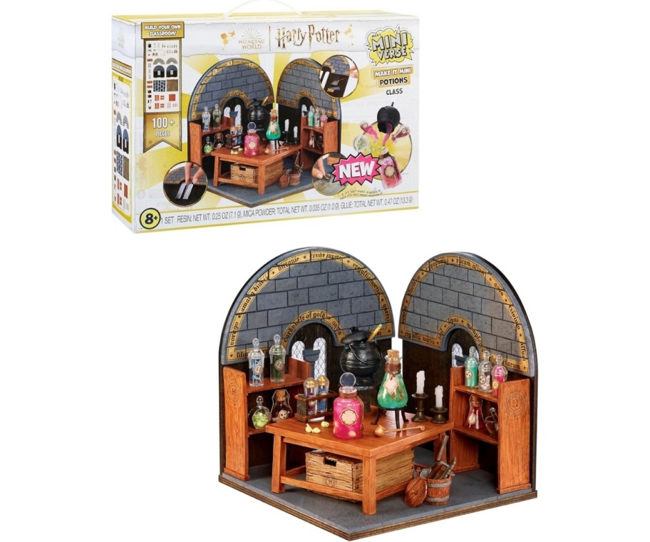stock image of mga's miniverse harry potter make it mini potions class playset
