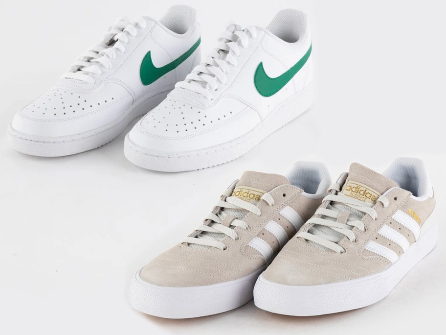 NIKE Court Vision Low Next Nature Mens Shoes and ADIDAS Busenitz Vulc II Mens Shoes