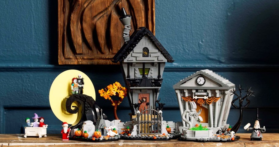 Nightmare Before Christmas LEGO Set displayed on a table