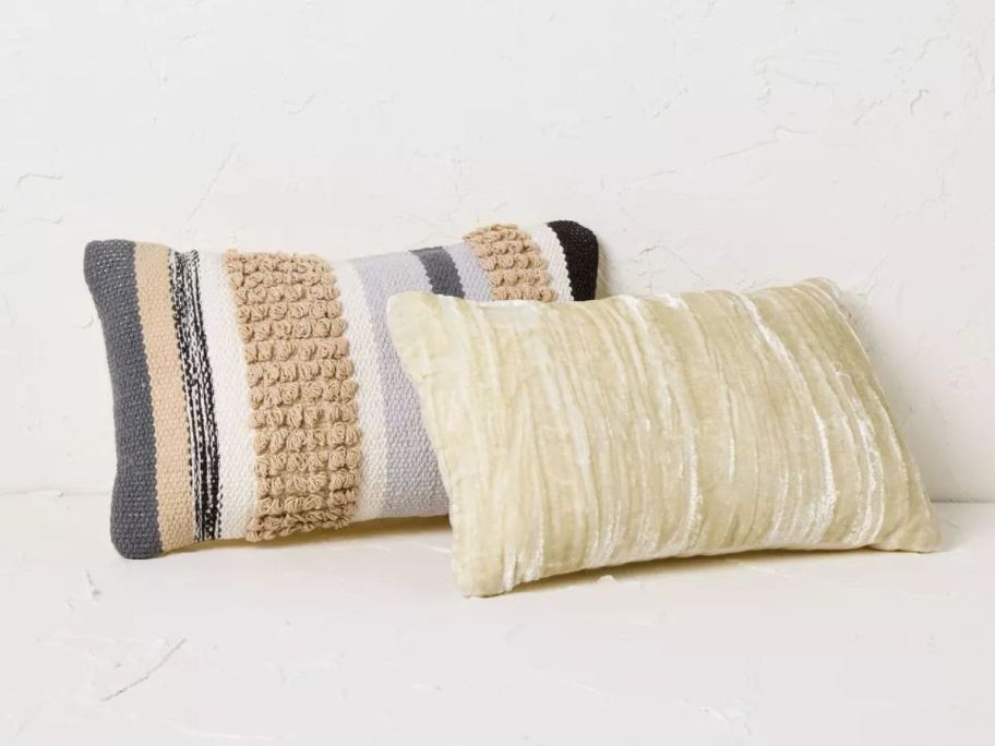 Opalhouse designed w/ Jungalow Woven Striped Oblong Decorative Pillow 2-Pack